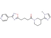 4-(5-{4-[3-(1H-imidazol-2-yl)-1-piperidinyl]-4-oxobutyl}-1,2,4-oxadiazol-3-yl)pyridine