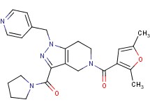 5-(2,5-dimethyl-3-furoyl)-1-(4-pyridinylmethyl)-3-(1-pyrrolidinylcarbonyl)-4,5,6,7-tetrahydro-1H-pyrazolo[4,3-c]pyridine