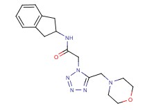 N-(2,3-dihydro-1H-inden-2-yl)-2-[5-(4-morpholinylmethyl)-1H-tetrazol-1-yl]acetamide