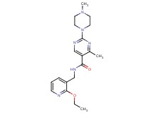 N-[(2-ethoxypyridin-3-yl)methyl]-4-methyl-2-(4-methylpiperazin-1-yl)pyrimidine-5-carboxamide