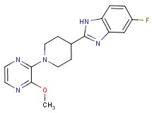 5-fluoro-2-[1-(3-methoxy-2-pyrazinyl)-4-piperidinyl]-1H-benzimidazole