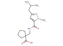 1-({[(3-isobutyl-1-methyl-1H-pyrazol-5-yl)carbonyl]amino}methyl)cyclopentanecarboxylic acid