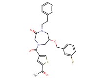 4-[(5-acetyl-3-thienyl)carbonyl]-6-[(3-fluorobenzyl)oxy]-1-(2-phenylethyl)-1,4-diazepan-2-one
