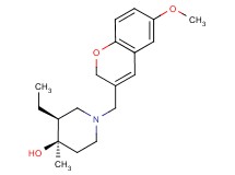 (3S*,4R*)-3-ethyl-1-[(6-methoxy-2H-chromen-3-yl)methyl]-4-methylpiperidin-4-ol
