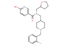 N-{[1-(2-fluorobenzyl)-4-piperidinyl]methyl}-6-hydroxy-N-(tetrahydro-2-furanylmethyl)nicotinamide