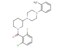1-[1-(2-chloro-6-fluorobenzoyl)-3-piperidinyl]-4-(2-methylphenyl)piperazine
