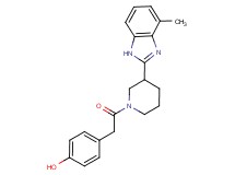 4-{2-[3-(4-methyl-1H-benzimidazol-2-yl)-1-piperidinyl]-2-oxoethyl}phenol