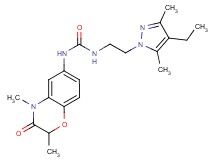 N-(2,4-dimethyl-3-oxo-3,4-dihydro-2H-1,4-benzoxazin-6-yl)-N'-[2-(4-ethyl-3,5-dimethyl-1H-pyrazol-1-yl)ethyl]urea