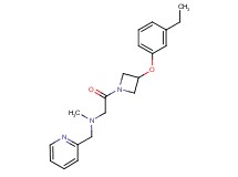 2-[3-(3-ethylphenoxy)-1-azetidinyl]-N-methyl-2-oxo-N-(2-pyridinylmethyl)ethanamine