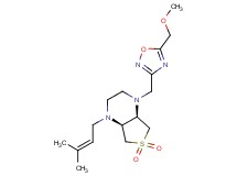 (4aS*,7aR*)-1-{[5-(methoxymethyl)-1,2,4-oxadiazol-3-yl]methyl}-4-(3-methylbut-2-en-1-yl)octahydrothieno[3,4-b]pyrazine 6,6-dioxide