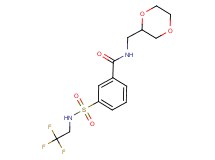 N-(1,4-dioxan-2-ylmethyl)-3-{[(2,2,2-trifluoroethyl)amino]sulfonyl}benzamide