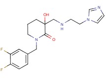 1-(3,4-difluorobenzyl)-3-hydroxy-3-({[2-(1H-imidazol-1-yl)ethyl]amino}methyl)piperidin-2-one