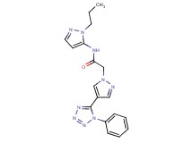 2-[4-(1-phenyl-1H-tetrazol-5-yl)-1H-pyrazol-1-yl]-N-(1-propyl-1H-pyrazol-5-yl)acetamide