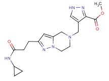methyl 4-{[2-[3-(cyclopropylamino)-3-oxopropyl]-6,7-dihydropyrazolo[1,5-a]pyrazin-5(4H)-yl]methyl}-1H-pyrazole-3-carboxylate