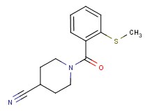 1-[2-(methylthio)benzoyl]-4-piperidinecarbonitrile