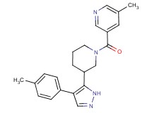 3-methyl-5-({3-[4-(4-methylphenyl)-1H-pyrazol-5-yl]piperidin-1-yl}carbonyl)pyridine