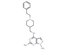 1,6-dimethyl-N-{[1-(2-phenylethyl)-4-piperidinyl]methyl}-1H-pyrazolo[3,4-d]pyrimidin-4-amine