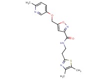 N-[2-(4,5-dimethyl-1,3-thiazol-2-yl)ethyl]-5-{[(6-methyl-3-pyridinyl)oxy]methyl}-3-isoxazolecarboxamide