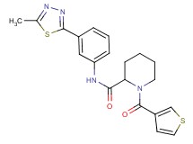N-[3-(5-methyl-1,3,4-thiadiazol-2-yl)phenyl]-1-(3-thienylcarbonyl)-2-piperidinecarboxamide