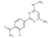 2-chloro-4-[4-methyl-6-(methylamino)pyrimidin-2-yl]benzamide