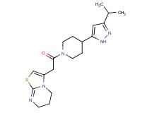 3-{2-[4-(3-isopropyl-1H-pyrazol-5-yl)piperidin-1-yl]-2-oxoethyl}-6,7-dihydro-5H-[1,3]thiazolo[3,2-a]pyrimidine