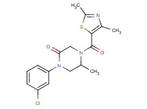 1-(3-chlorophenyl)-4-[(2,4-dimethyl-1,3-thiazol-5-yl)carbonyl]-5-methyl-2-piperazinone