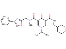 N'-(cyclohexylmethyl)-1-isopropyl-N-methyl-4-oxo-N-[(3-phenyl-1,2,4-oxadiazol-5-yl)methyl]-1,4-dihydro-3,5-pyridinedicarboxamide