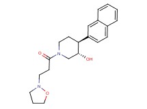 (3S*,4S*)-1-(3-isoxazolidin-2-ylpropanoyl)-4-(2-naphthyl)piperidin-3-ol