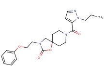 3-(2-phenoxyethyl)-8-[(1-propyl-1H-pyrazol-5-yl)carbonyl]-1-oxa-3,8-diazaspiro[4.5]decan-2-one