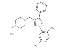 1-{[1-(2,5-dimethylphenyl)-3-phenyl-1H-pyrazol-4-yl]methyl}-4-ethylpiperazine