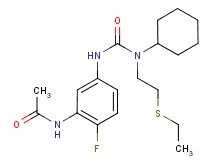 N-{5-[({cyclohexyl[2-(ethylthio)ethyl]amino}carbonyl)amino]-2-fluorophenyl}acetamide