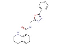 N-[(5-phenyl-1,3,4-oxadiazol-2-yl)methyl]-1,2,3,4-tetrahydroquinoline-8-carboxamide