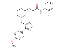 N-(2-fluorophenyl)-3-(1-{[3-(4-methoxyphenyl)-1H-pyrazol-4-yl]methyl}-3-piperidinyl)propanamide