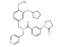 N-[3-(cyclopentyloxy)-4-methoxybenzyl]-3-(2-oxo-1-pyrrolidinyl)-N-(4-pyridinylmethyl)benzamide
