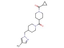 1-(cyclopropylcarbonyl)-4-({4-[(4-methyl-1H-pyrazol-1-yl)methyl]-1-piperidinyl}carbonyl)piperidine
