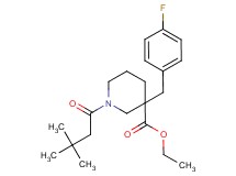 ethyl 1-(3,3-dimethylbutanoyl)-3-(4-fluorobenzyl)-3-piperidinecarboxylate
