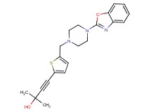 4-(5-{[4-(1,3-benzoxazol-2-yl)piperazin-1-yl]methyl}-2-thienyl)-2-methylbut-3-yn-2-ol