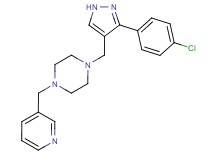 1-{[3-(4-chlorophenyl)-1H-pyrazol-4-yl]methyl}-4-(pyridin-3-ylmethyl)piperazine