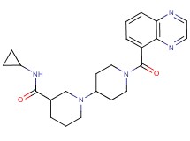 N-cyclopropyl-1'-(quinoxalin-5-ylcarbonyl)-1,4'-bipiperidine-3-carboxamide