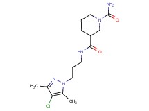 N~3~-[3-(4-chloro-3,5-dimethyl-1H-pyrazol-1-yl)propyl]-1,3-piperidinedicarboxamide