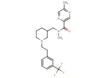 N,5-dimethyl-N-[(1-{2-[3-(trifluoromethyl)phenyl]ethyl}-3-piperidinyl)methyl]-2-pyrazinecarboxamide