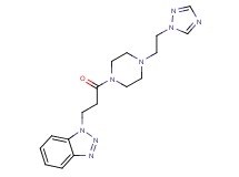 1-(3-oxo-3-{4-[2-(1H-1,2,4-triazol-1-yl)ethyl]-1-piperazinyl}propyl)-1H-1,2,3-benzotriazole