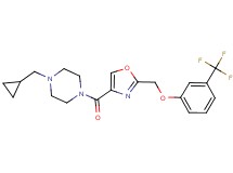 1-(cyclopropylmethyl)-4-[(2-{[3-(trifluoromethyl)phenoxy]methyl}-1,3-oxazol-4-yl)carbonyl]piperazine