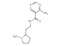4-methyl-N-[2-(1-methylpyrrolidin-2-yl)ethyl]pyrimidine-5-carboxamide