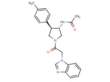 N-[(3S*,4R*)-1-(1H-benzimidazol-1-ylacetyl)-4-(4-methylphenyl)pyrrolidin-3-yl]acetamide