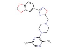 3-(4-{[3-(1,3-benzodioxol-5-yl)-1,2,4-oxadiazol-5-yl]methyl}-1-piperazinyl)-2,5-dimethylpyrazine