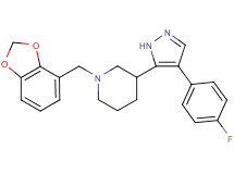 1-(1,3-benzodioxol-4-ylmethyl)-3-[4-(4-fluorophenyl)-1H-pyrazol-5-yl]piperidine