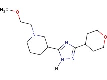 1-(2-methoxyethyl)-3-[3-(tetrahydro-2H-pyran-4-yl)-1H-1,2,4-triazol-5-yl]piperidine