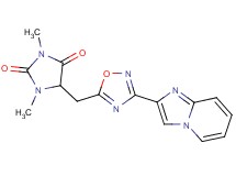 5-[(3-imidazo[1,2-a]pyridin-2-yl-1,2,4-oxadiazol-5-yl)methyl]-1,3-dimethyl-2,4-imidazolidinedione