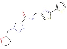 1-(tetrahydro-2-furanylmethyl)-N-{[2-(2-thienyl)-1,3-thiazol-4-yl]methyl}-1H-1,2,3-triazole-4-carboxamide